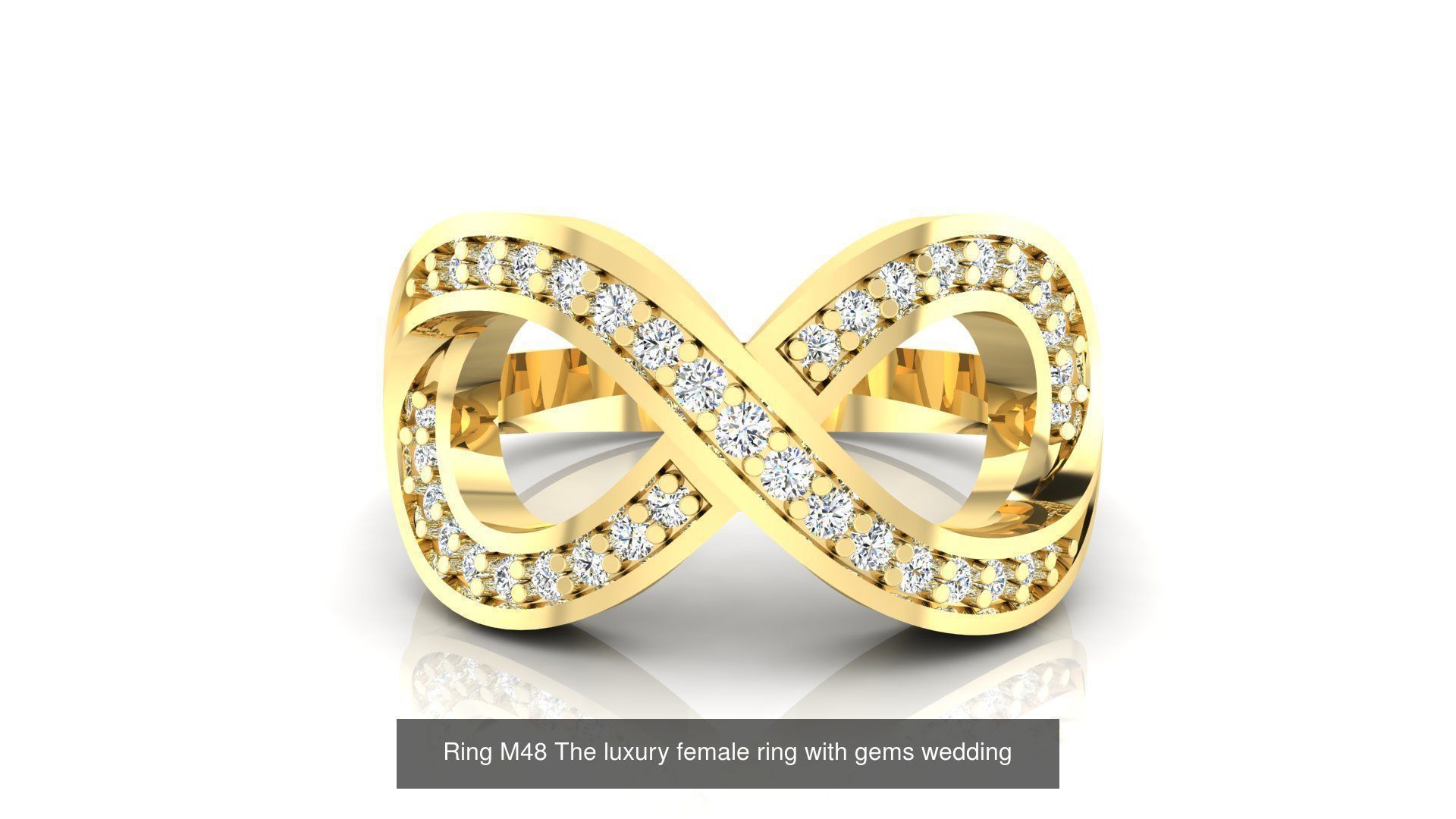  C4 The luxury female ring with gems wedding 3D Model Collection_17