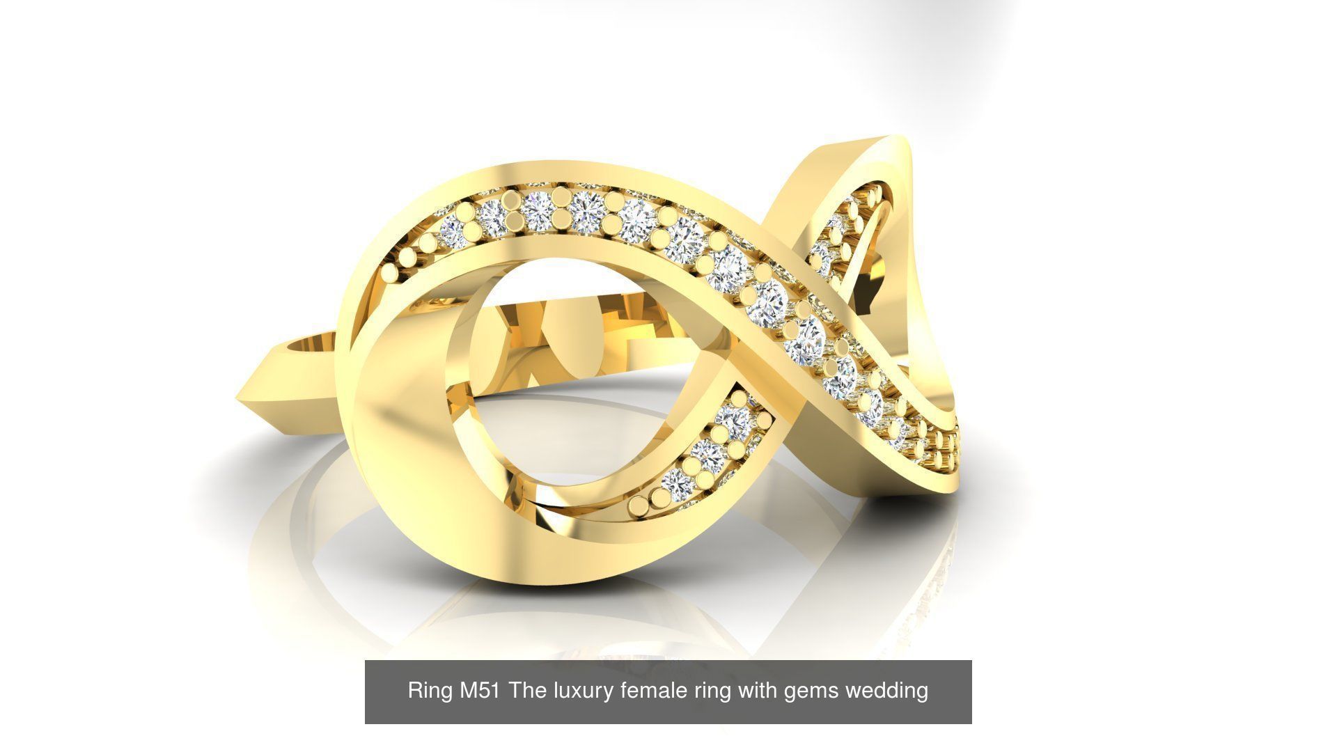  C4 The luxury female ring with gems wedding 3D Model Collection_20