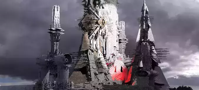 Sci-Fi Ramesses Great pyramid Kit bash Extended  