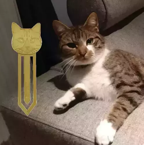 Two cat bookmarks - one slim and one chunky