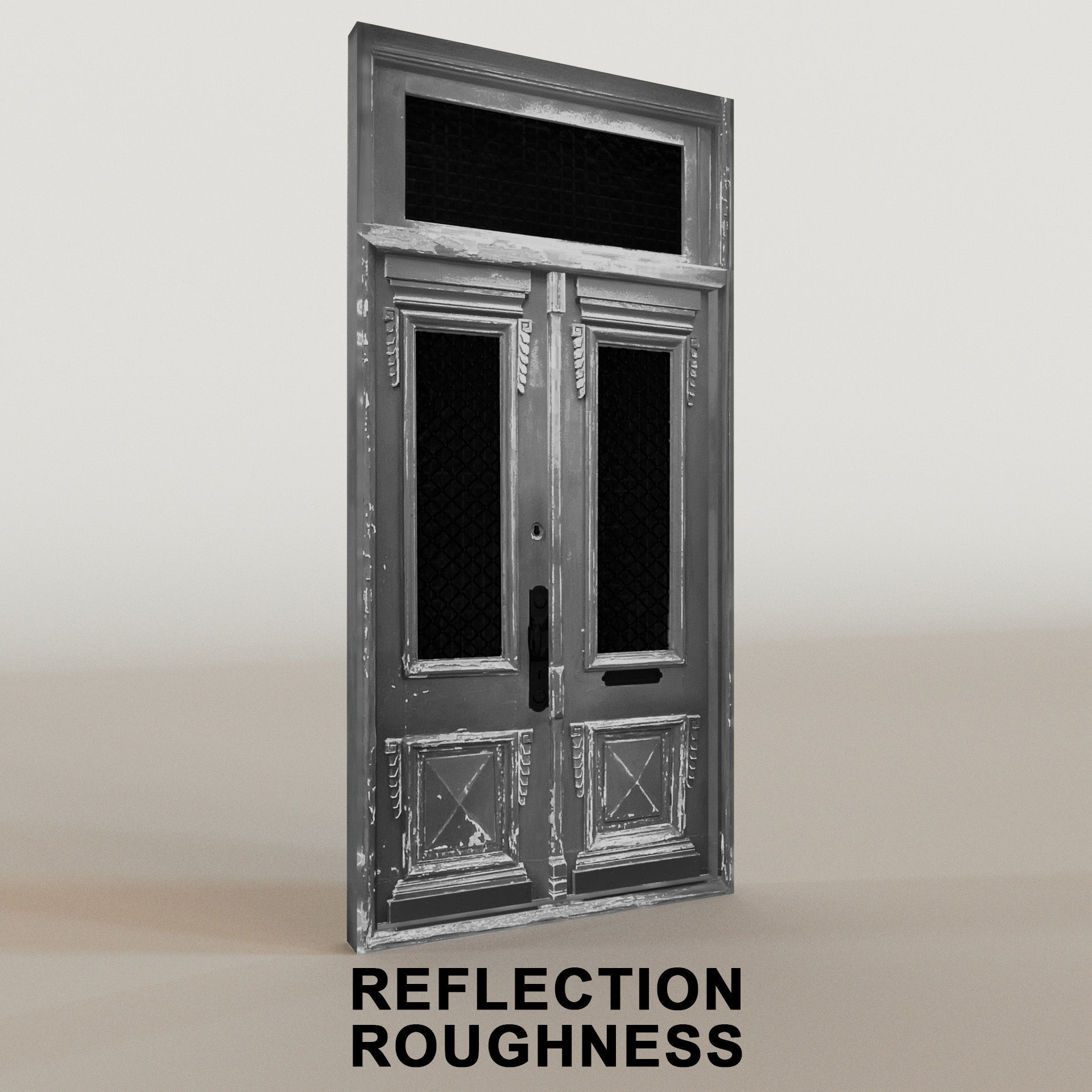 Old green door 3D model_10
