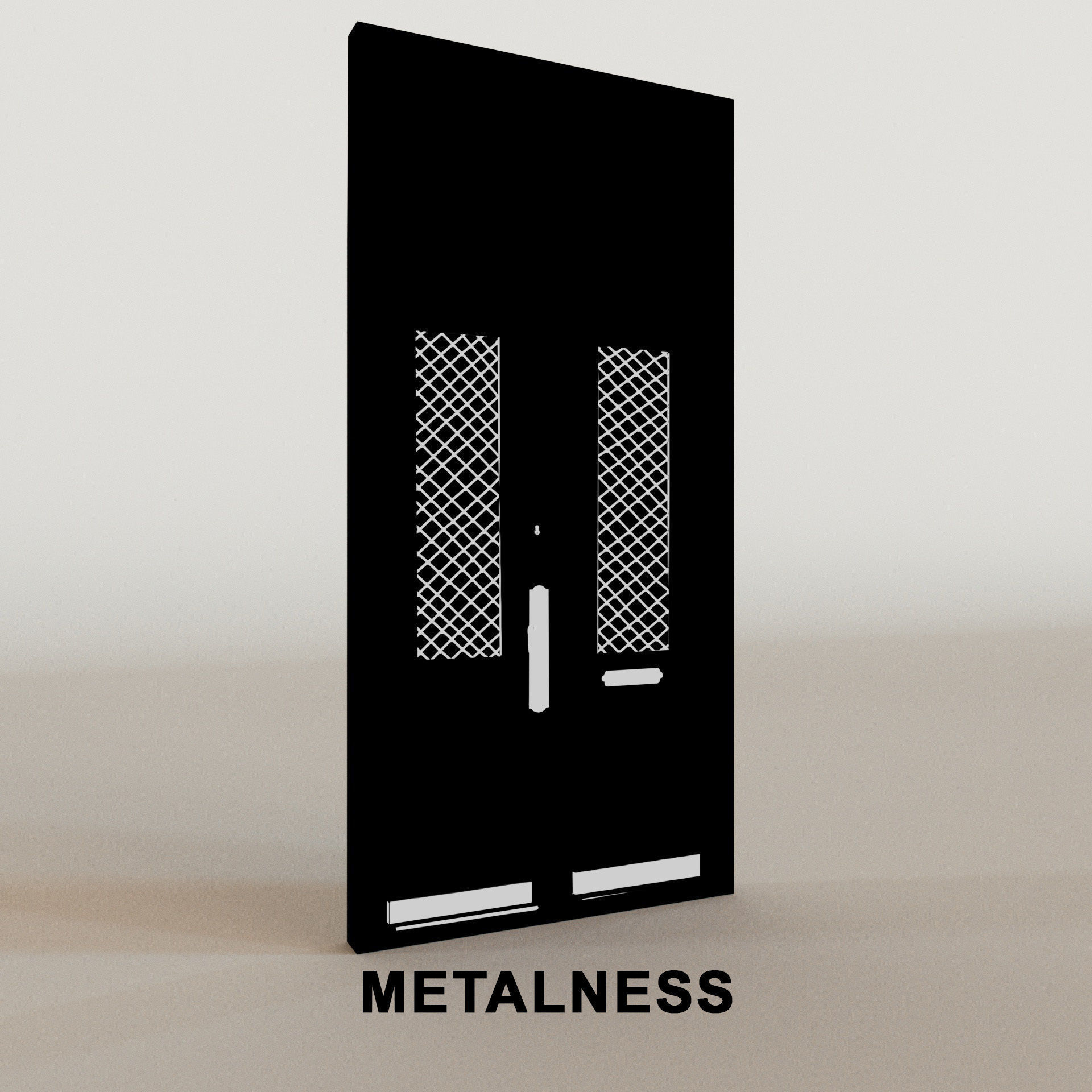 Old green door 3D model_7