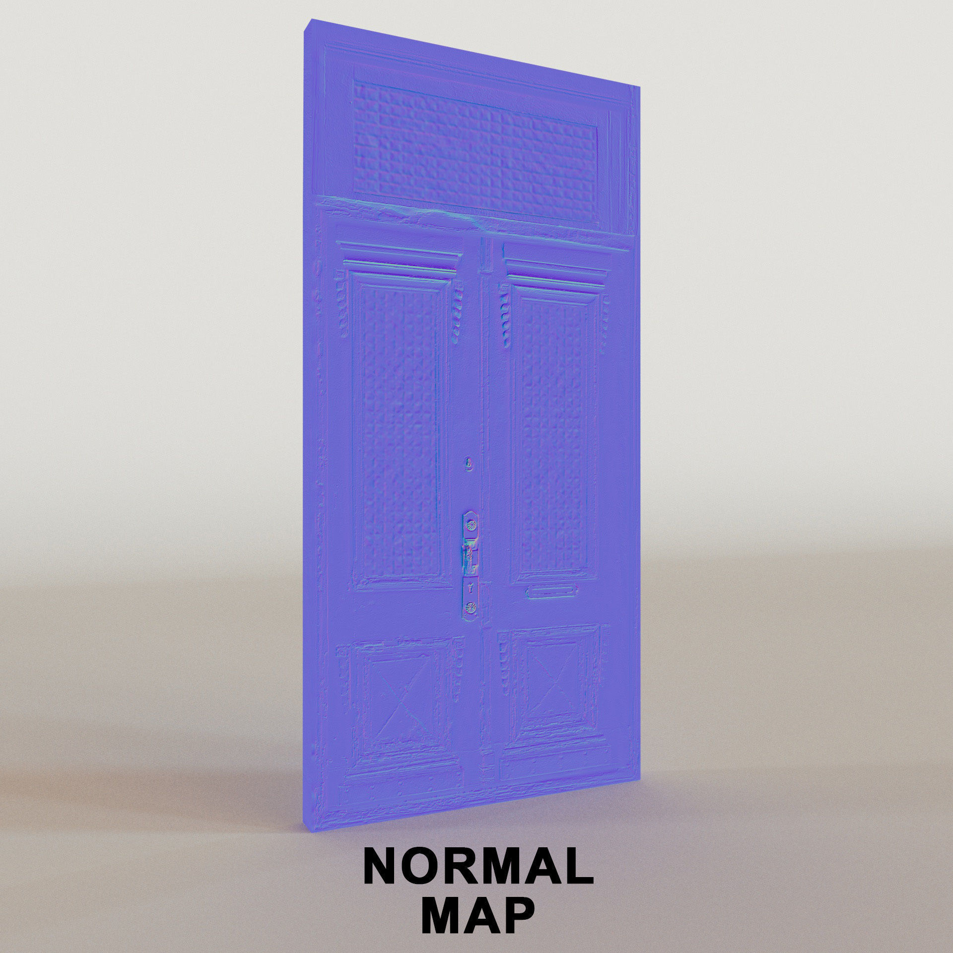 Old green door 3D model_8