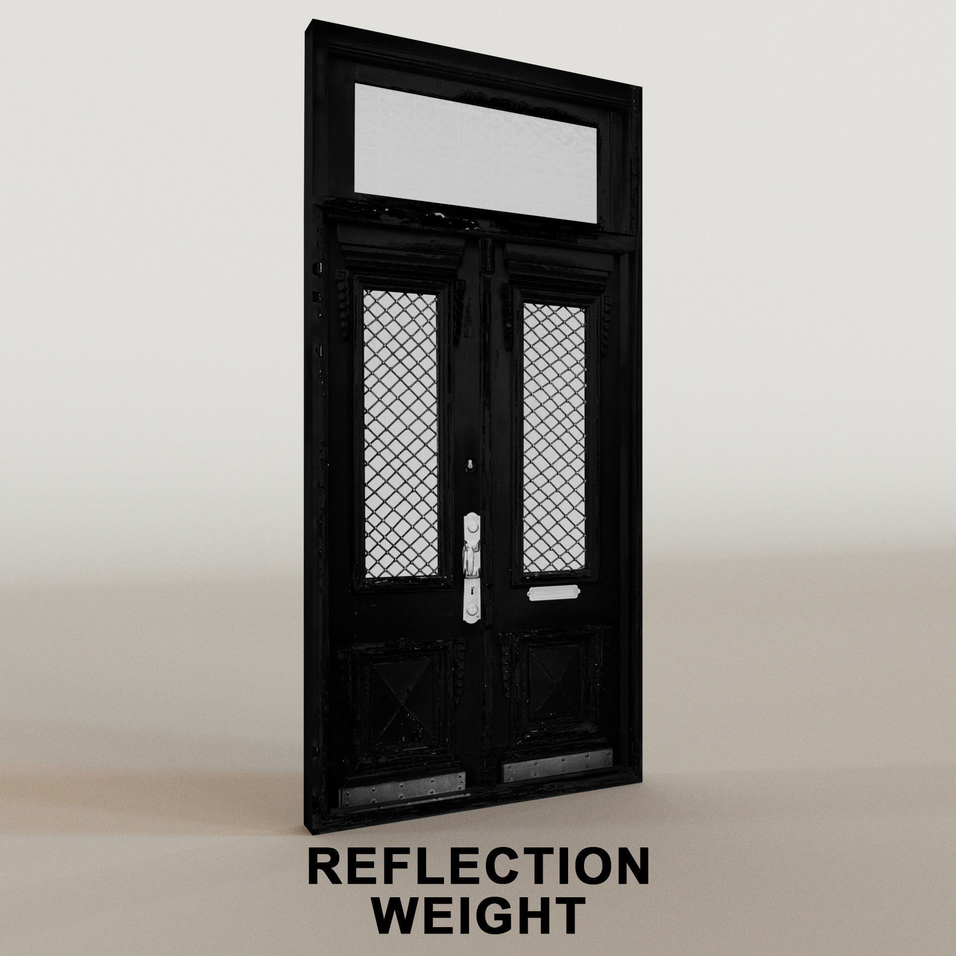 Old green door 3D model_9