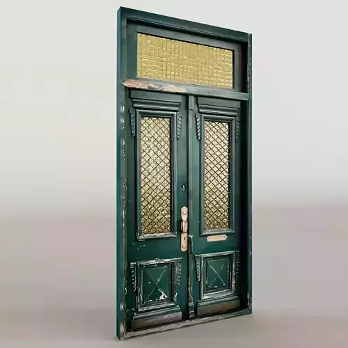 Old green door