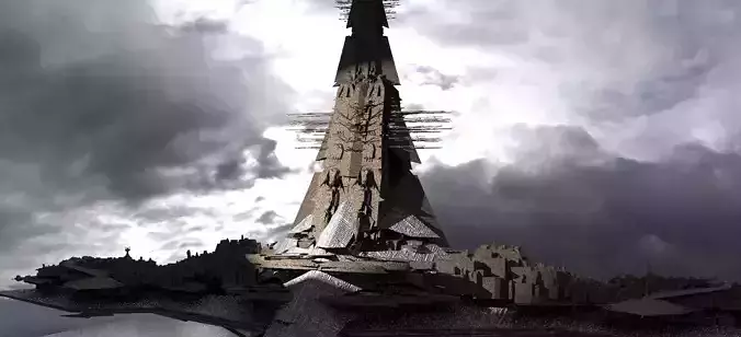 Sci-Fi Nile River Towers 5