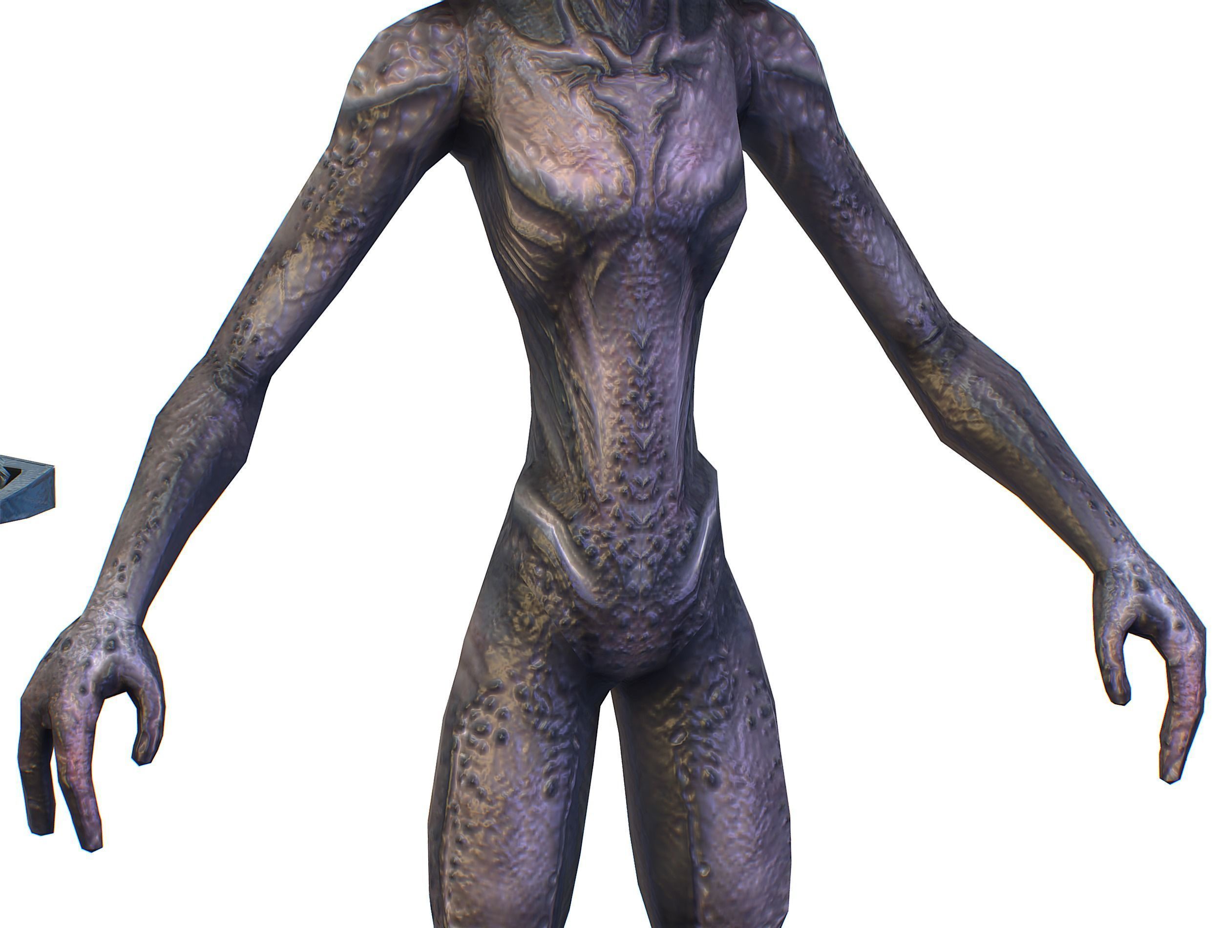 Grey Alien UFO Low-poly 3D model_19