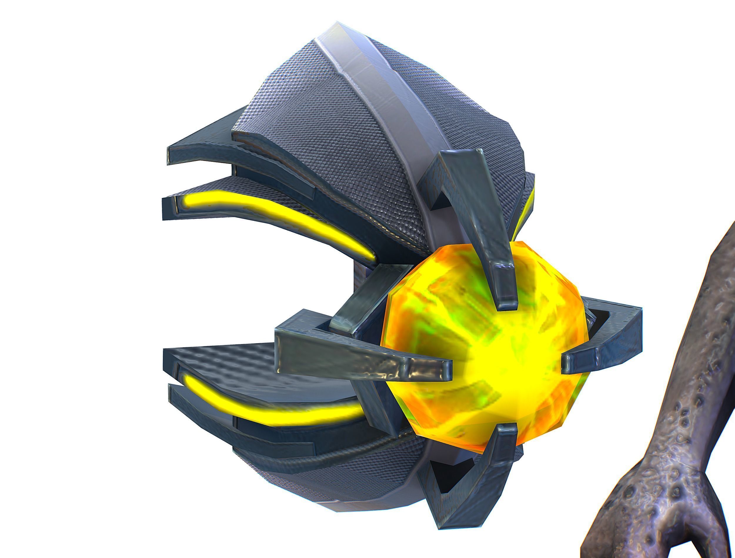 Grey Alien UFO Low-poly 3D model_17