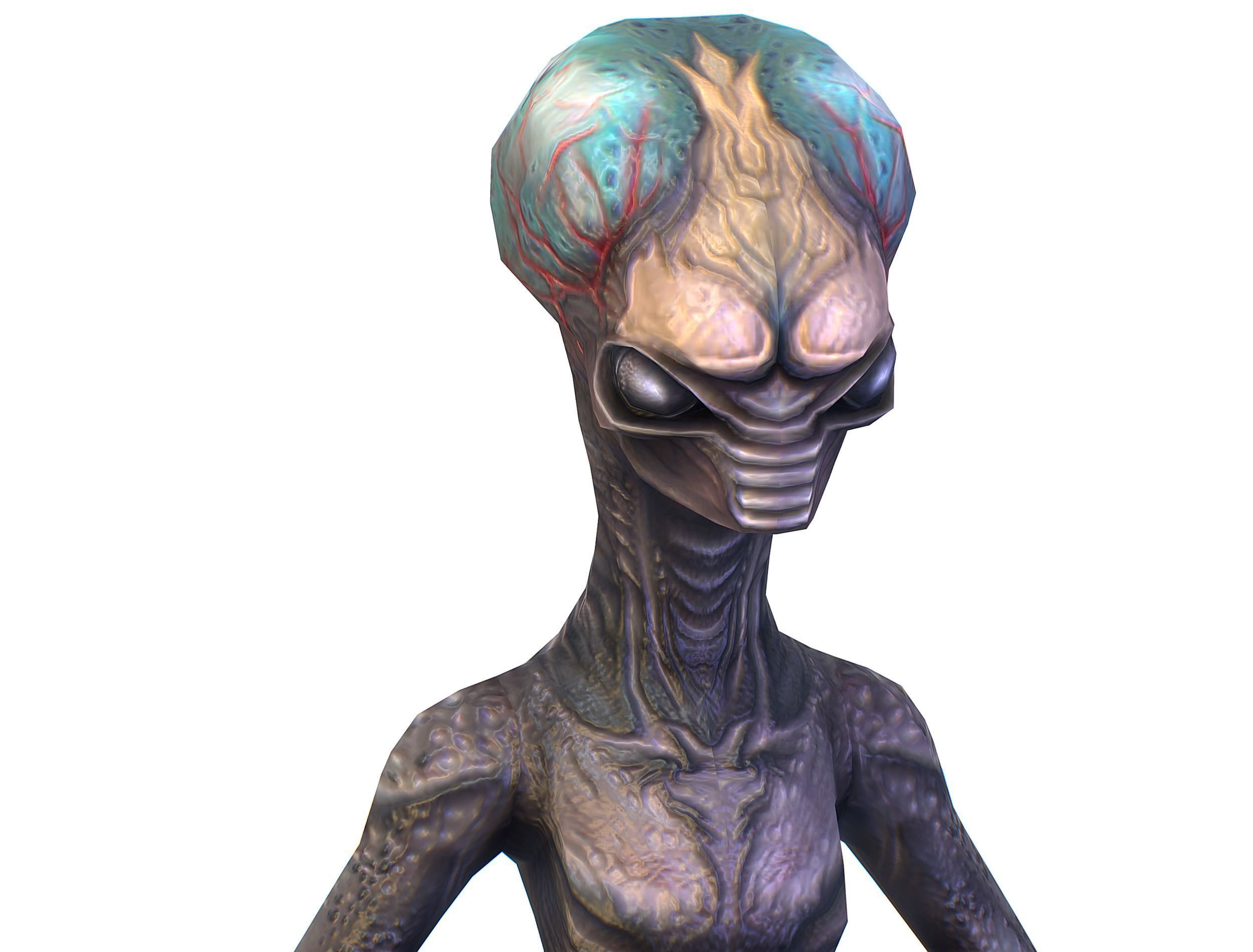 Grey Alien UFO Low-poly 3D model_18
