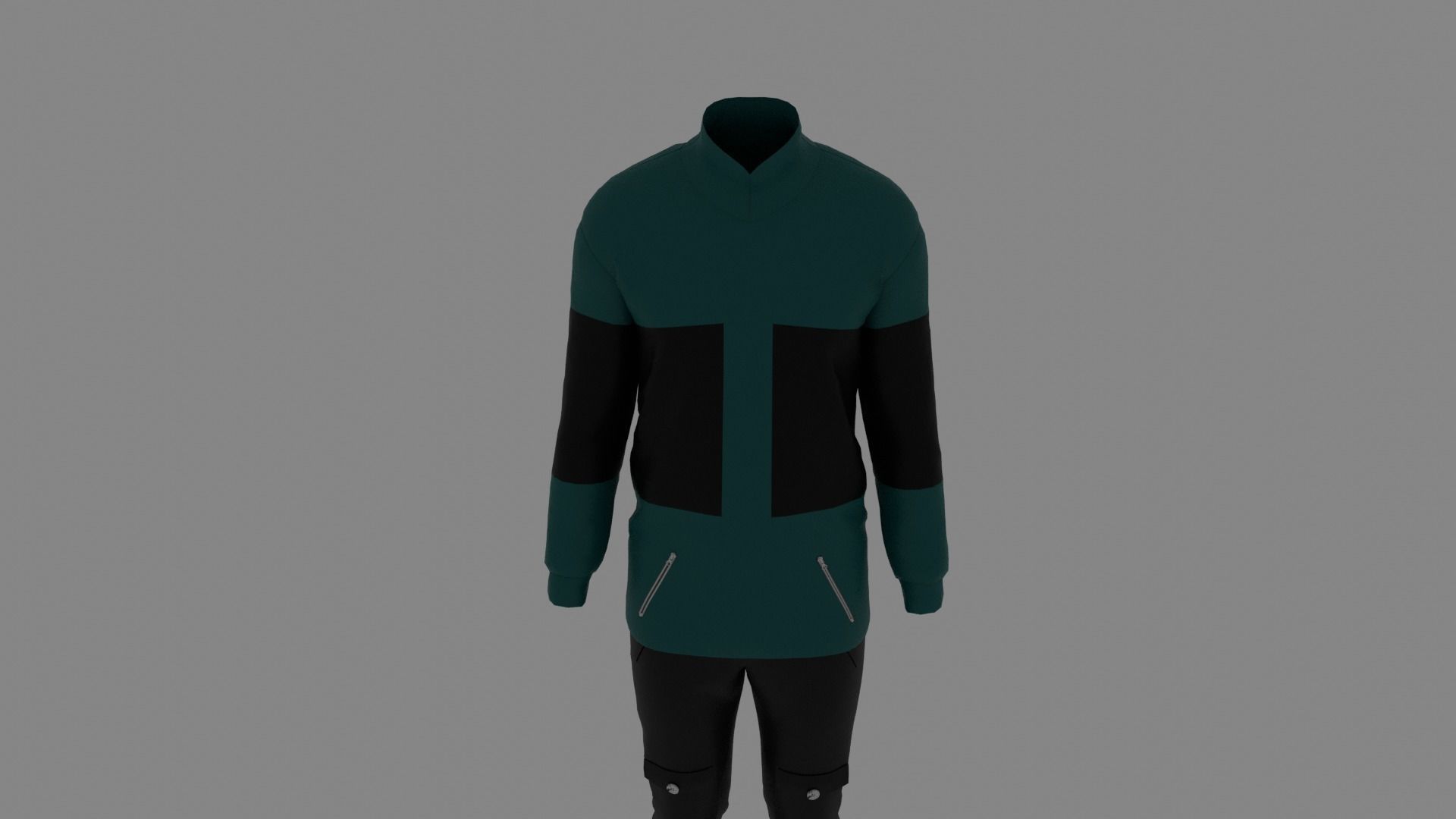 Man Clothes Low-poly 3D model_3