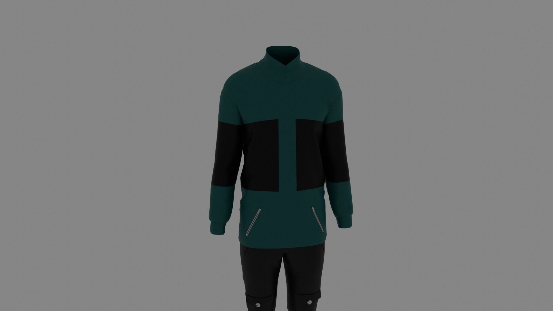 Man Clothes Low-poly 3D model_6