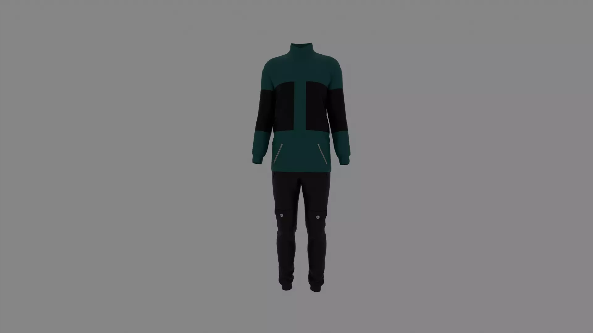Man Clothes Low-poly 3D model_0