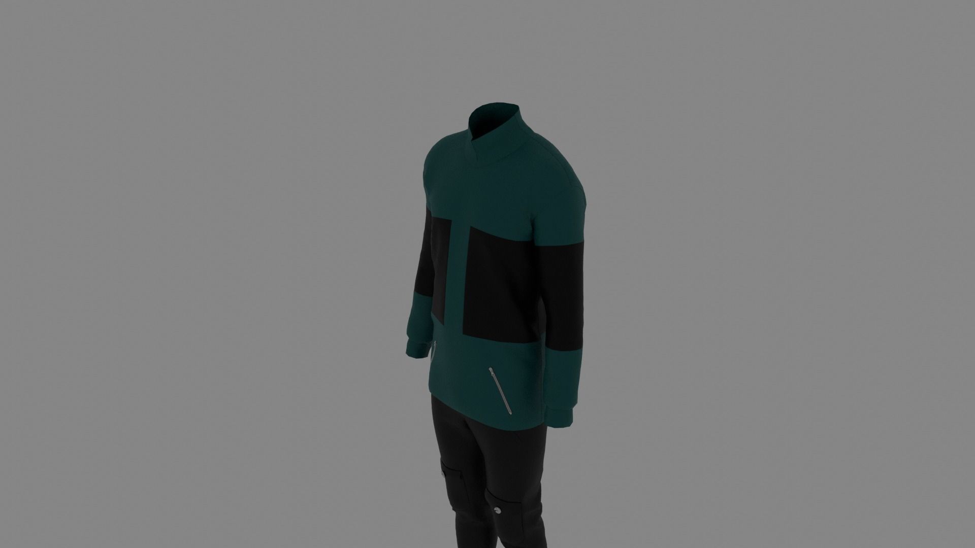 Man Clothes Low-poly 3D model_4