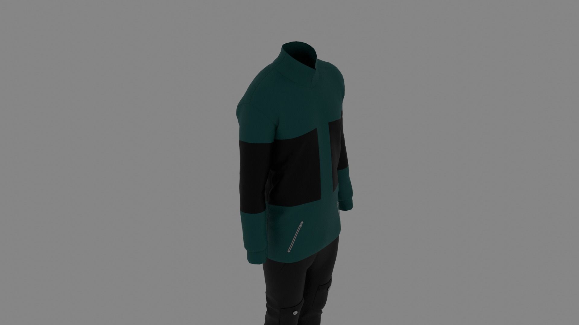 Man Clothes Low-poly 3D model_5