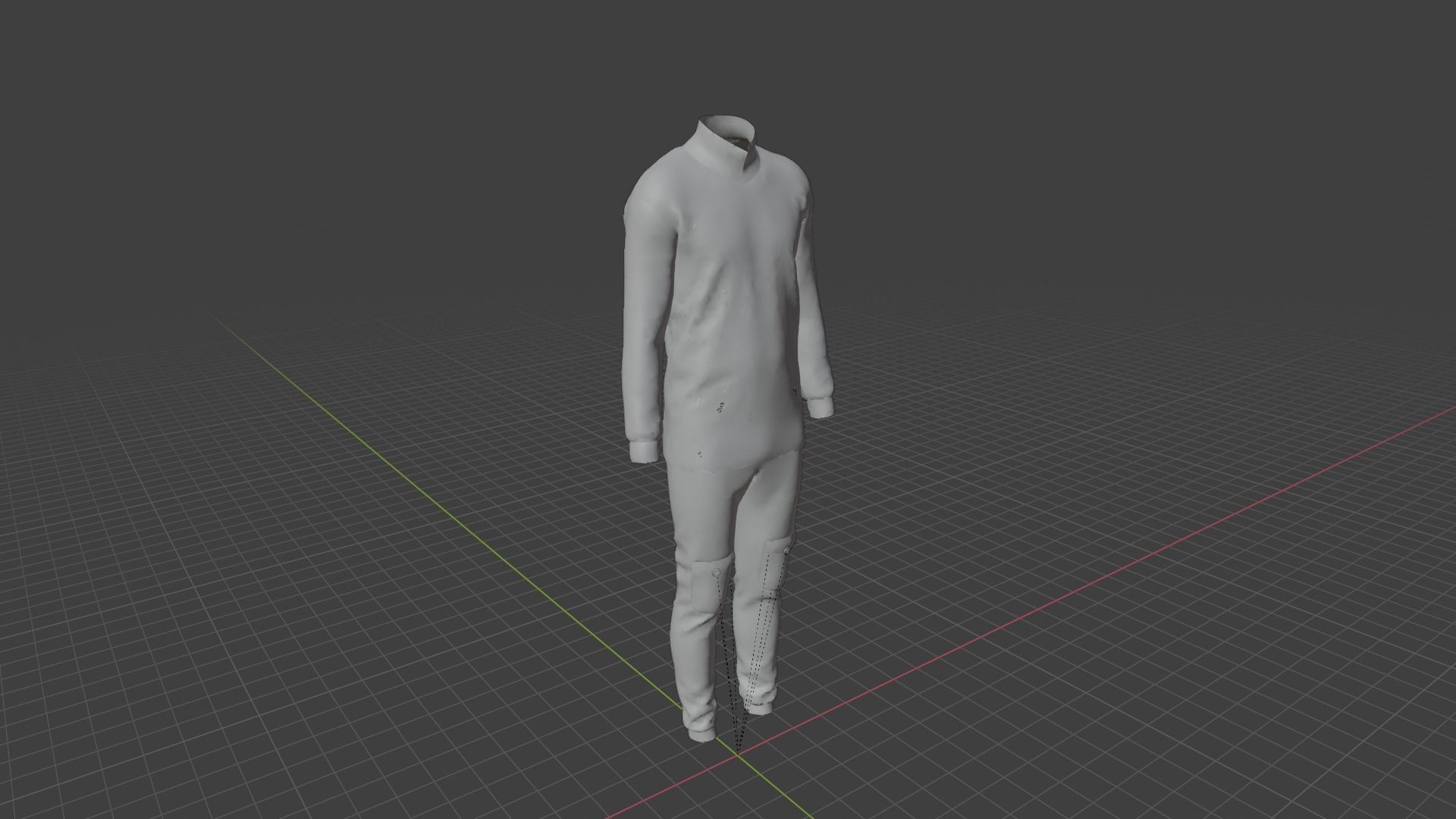 Man Clothes Low-poly 3D model_7