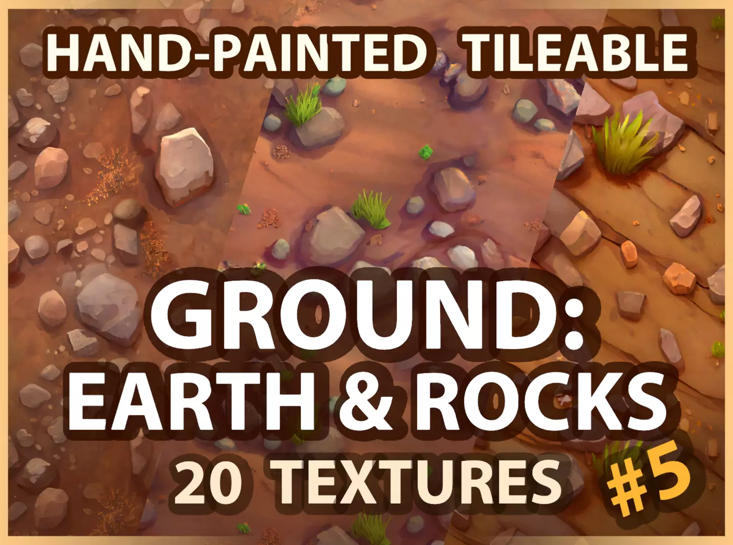 Ground - Earth and Rocks - 20 TEXTURES - Hand-painted -PACK 5--- Texture_0