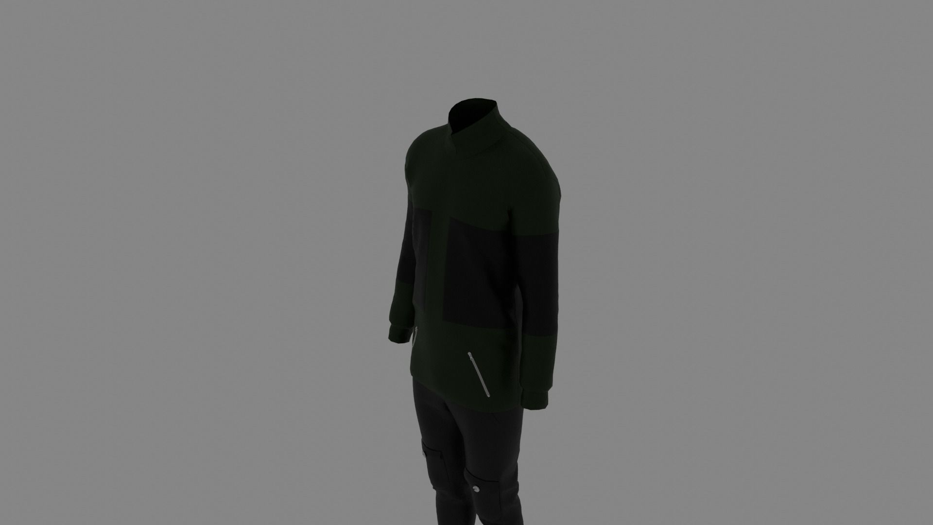 Man Clothes Low-poly 3D model_4