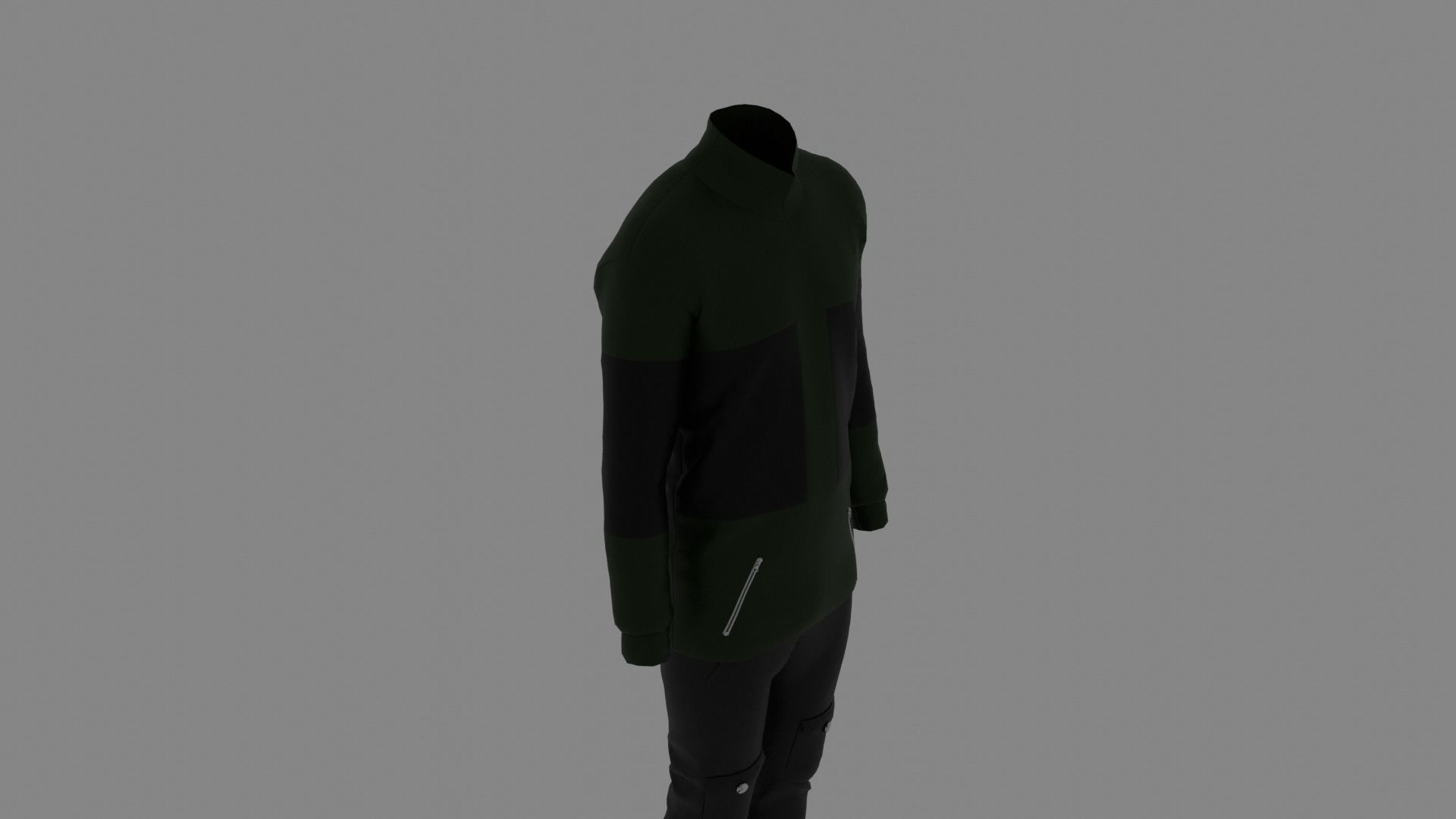 Man Clothes Low-poly 3D model_5