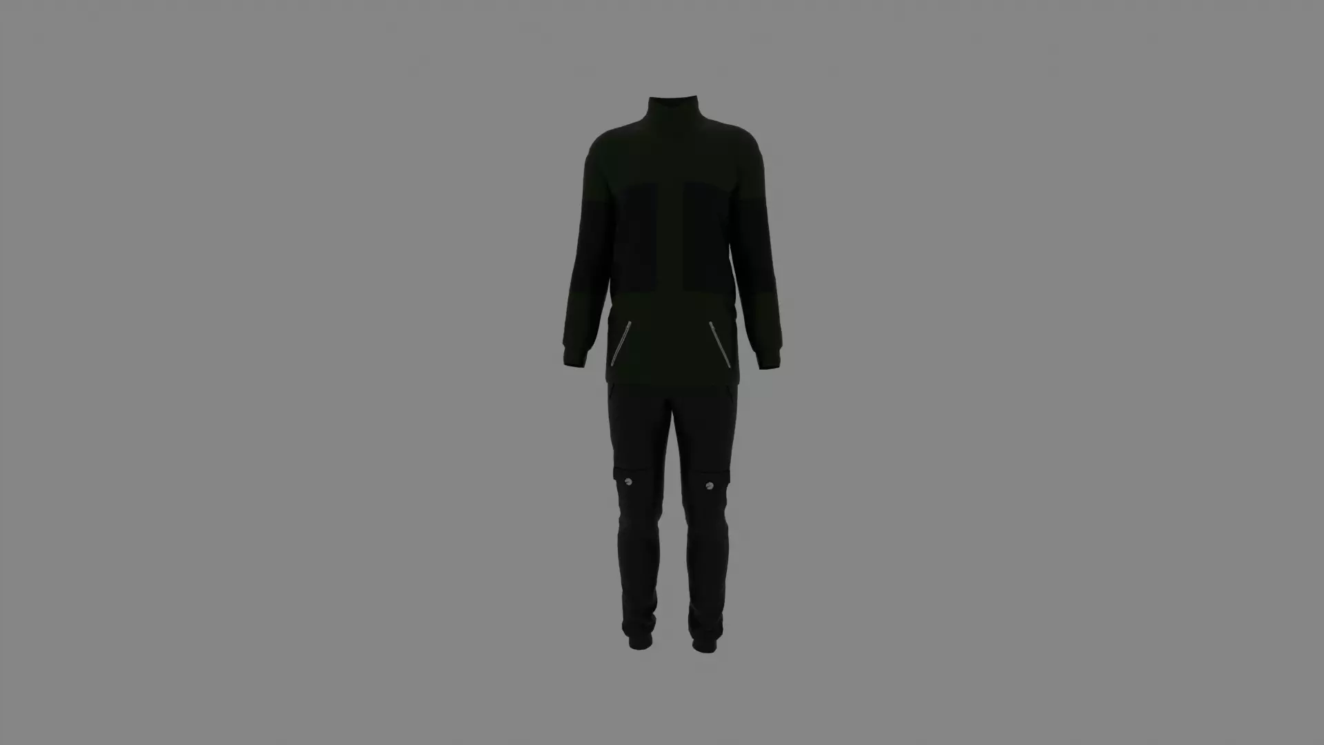 Man Clothes Low-poly 3D model_0