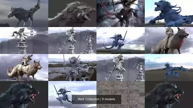 Wolf Collection from final fantasy xiv 