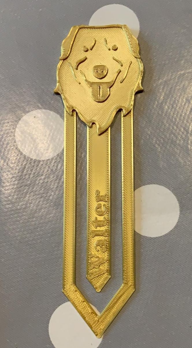 Bookmark - toller or golden retriever 3D print model_1