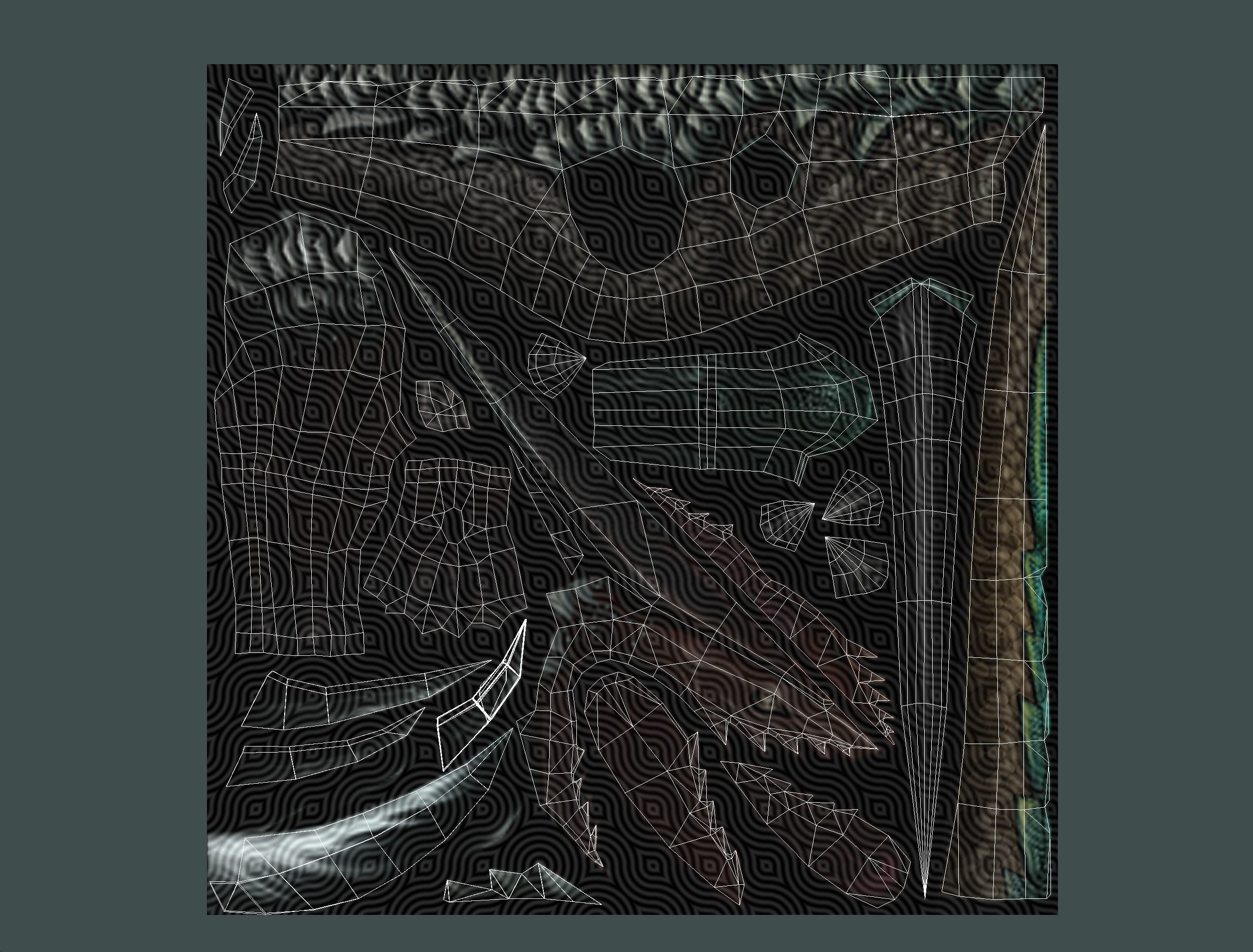 Low Poly Monster Green Alien Dino Low-poly 3D model_23