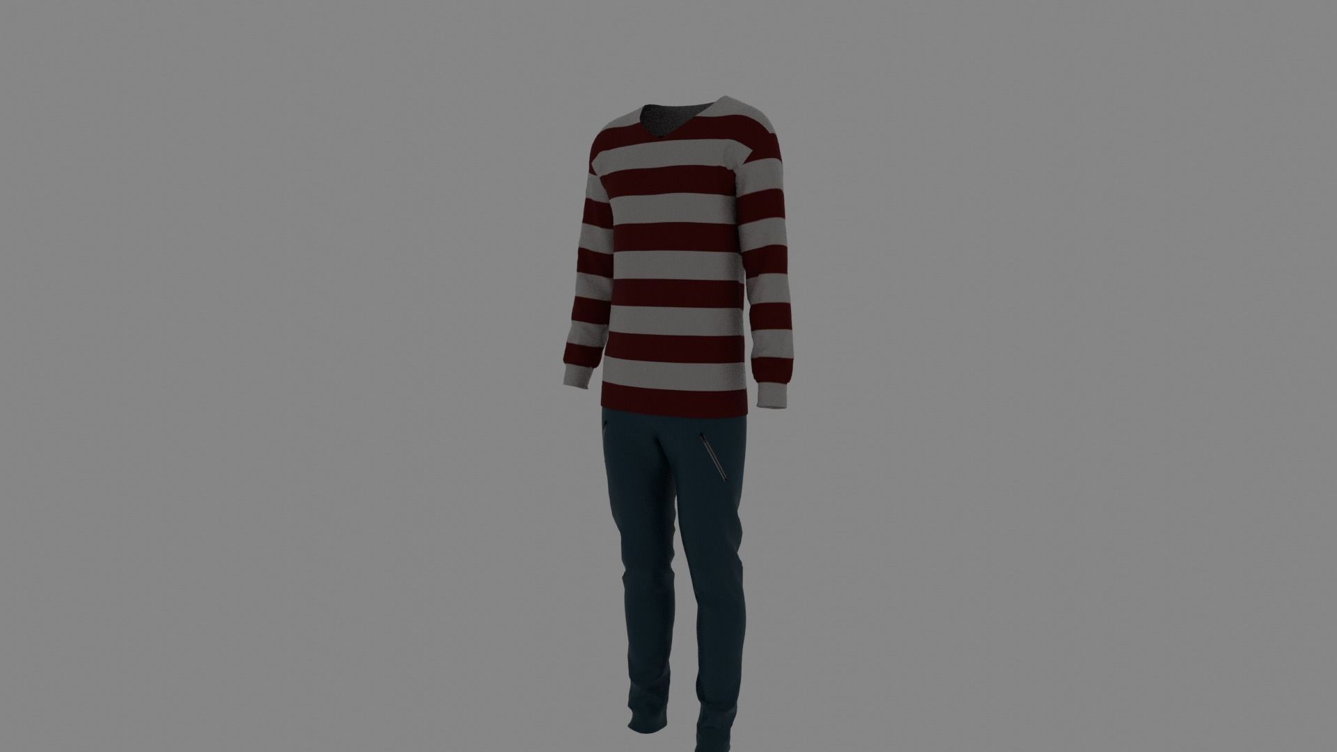 Man Clothes Low-poly 3D model_1