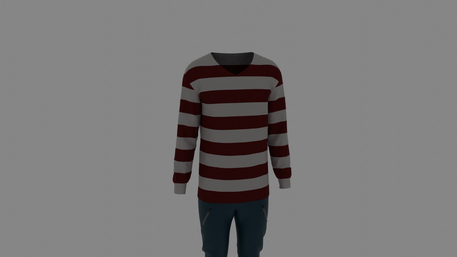 Man Clothes Low-poly 3D model_6
