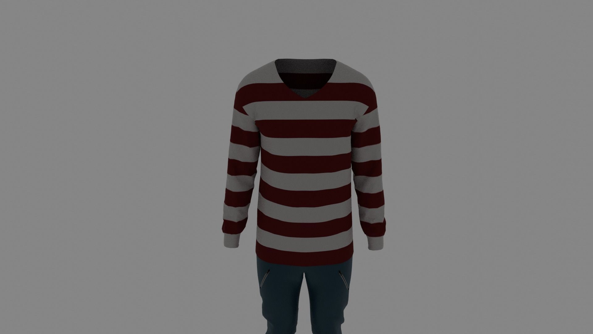 Man Clothes Low-poly 3D model_3