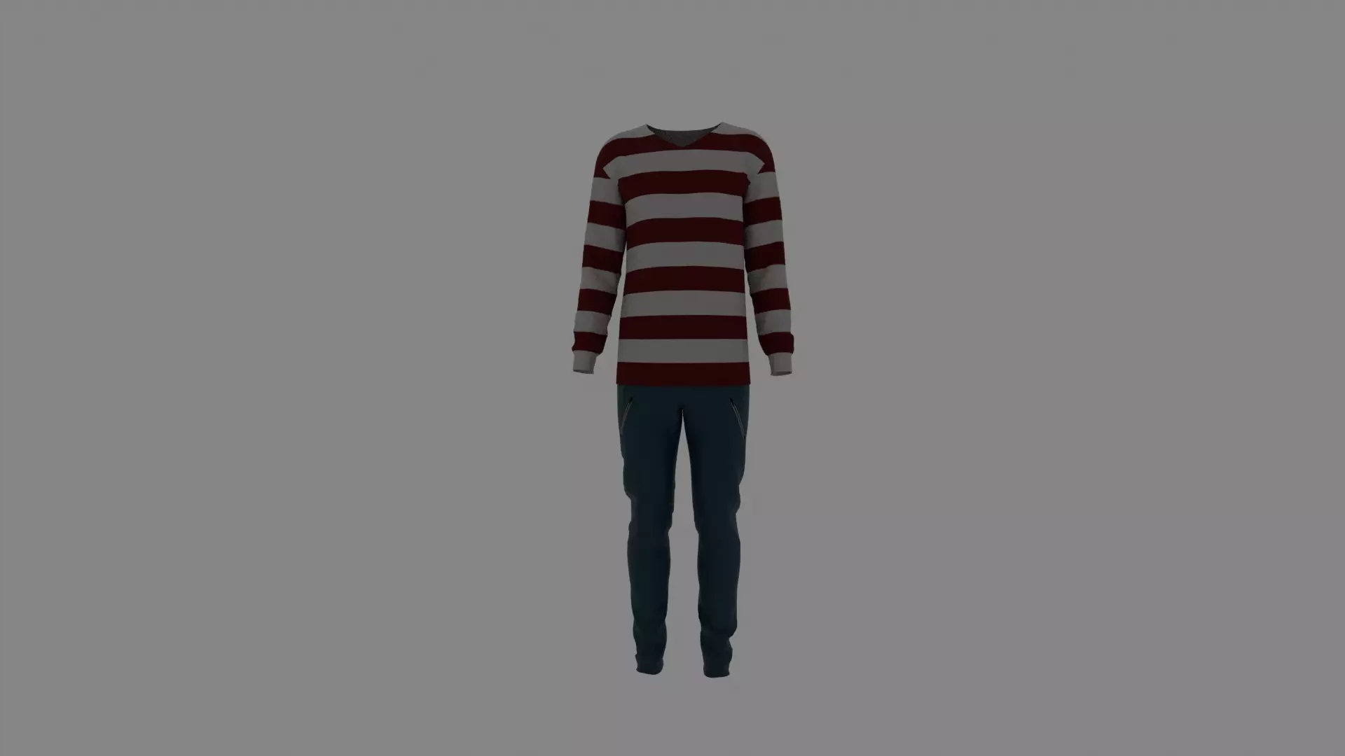 Man Clothes Low-poly 3D model_0