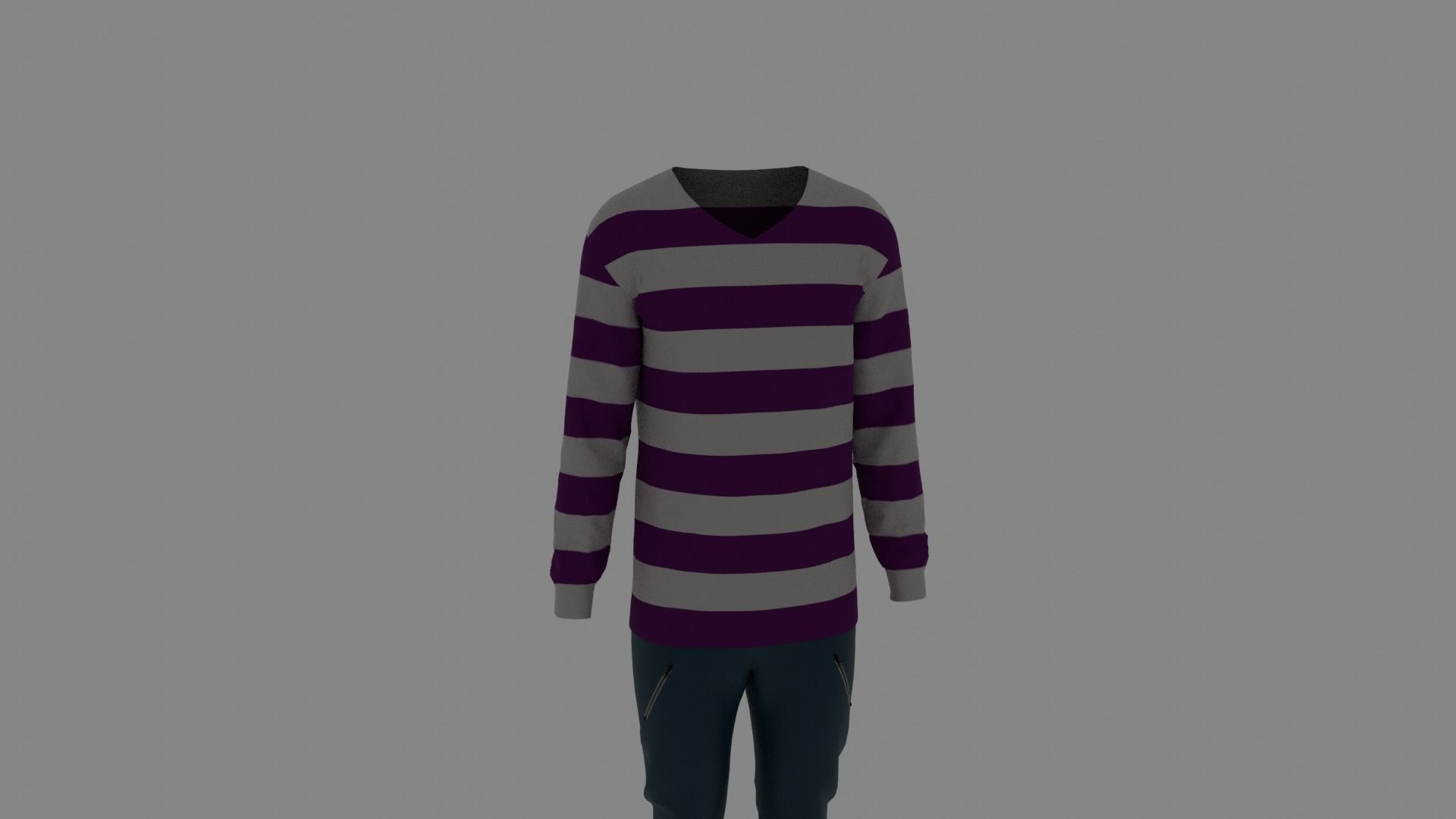 Man Clothes Low-poly 3D model_6