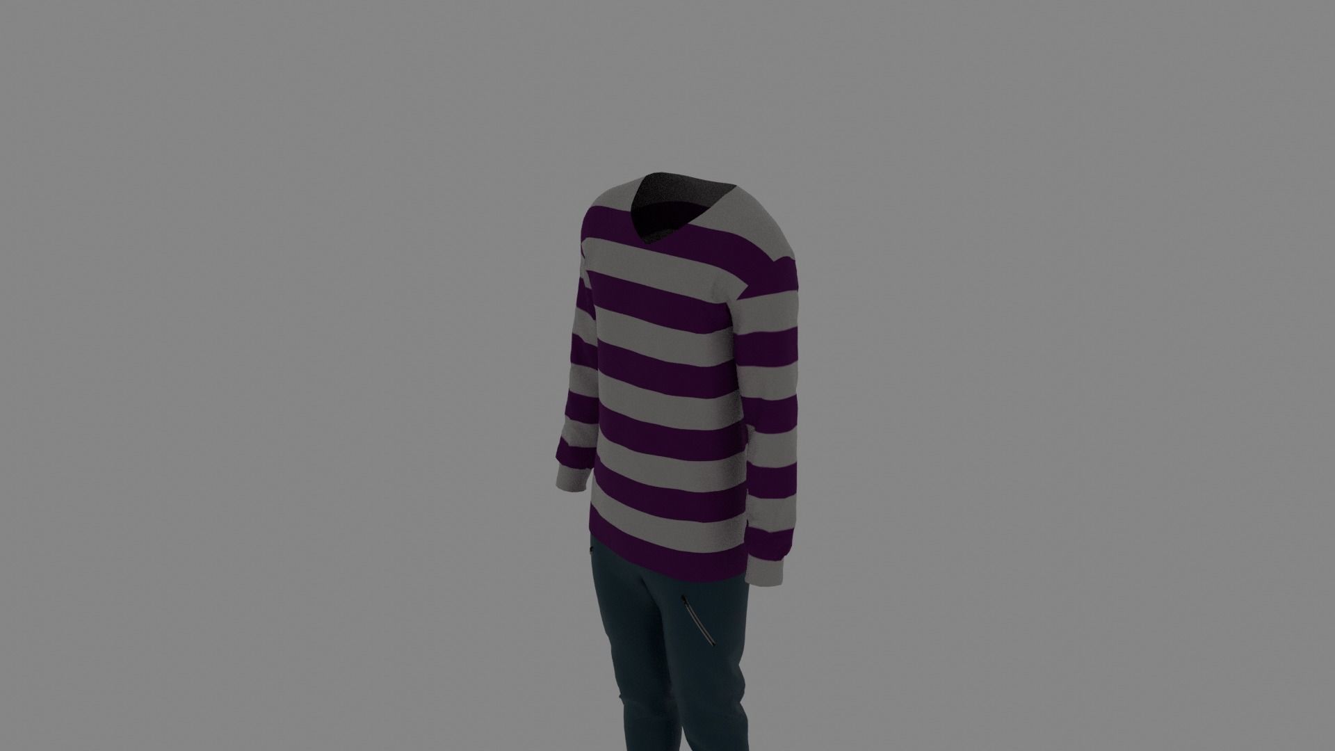 Man Clothes Low-poly 3D model_4