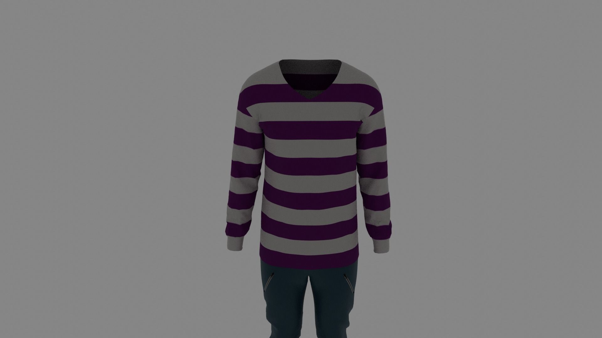 Man Clothes Low-poly 3D model_3