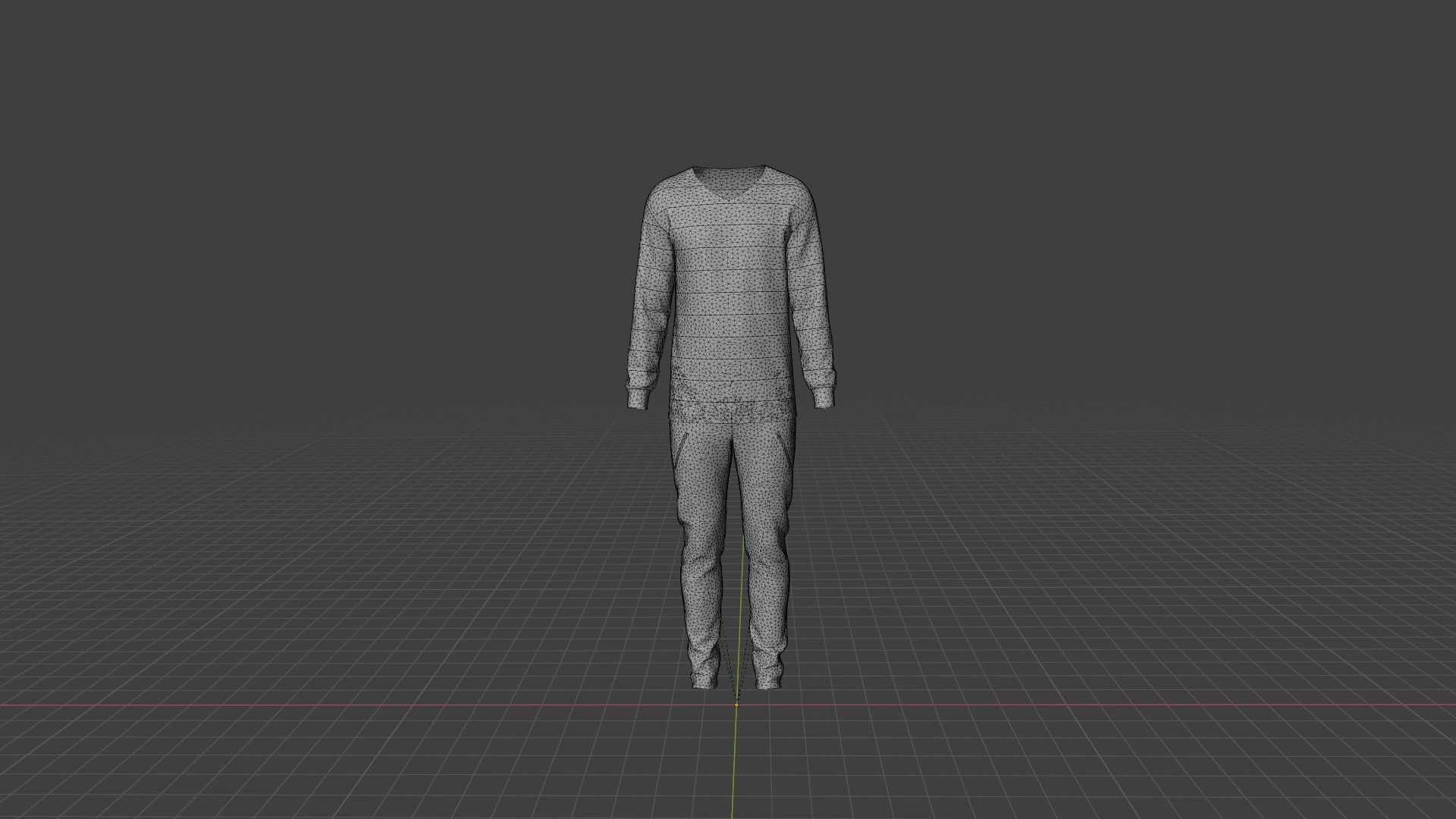 Man Clothes Low-poly 3D model_8