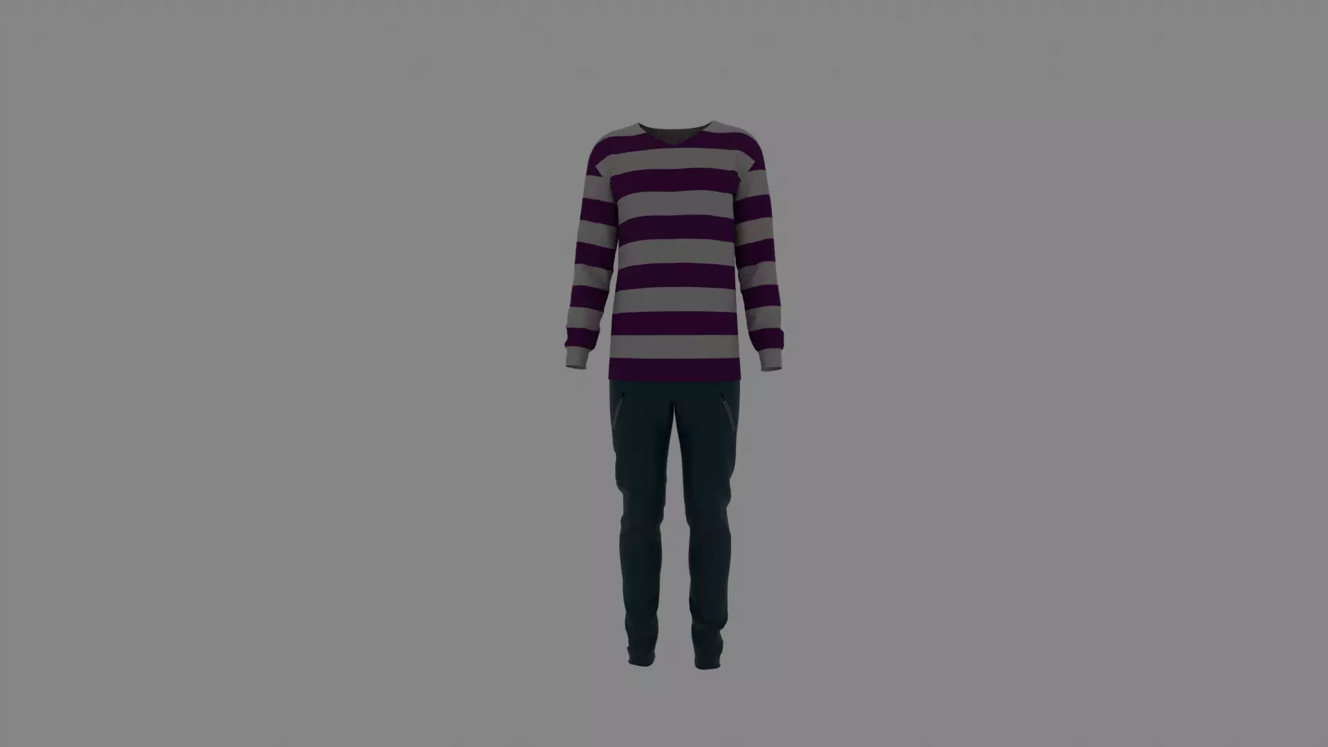 Man Clothes Low-poly 3D model_0