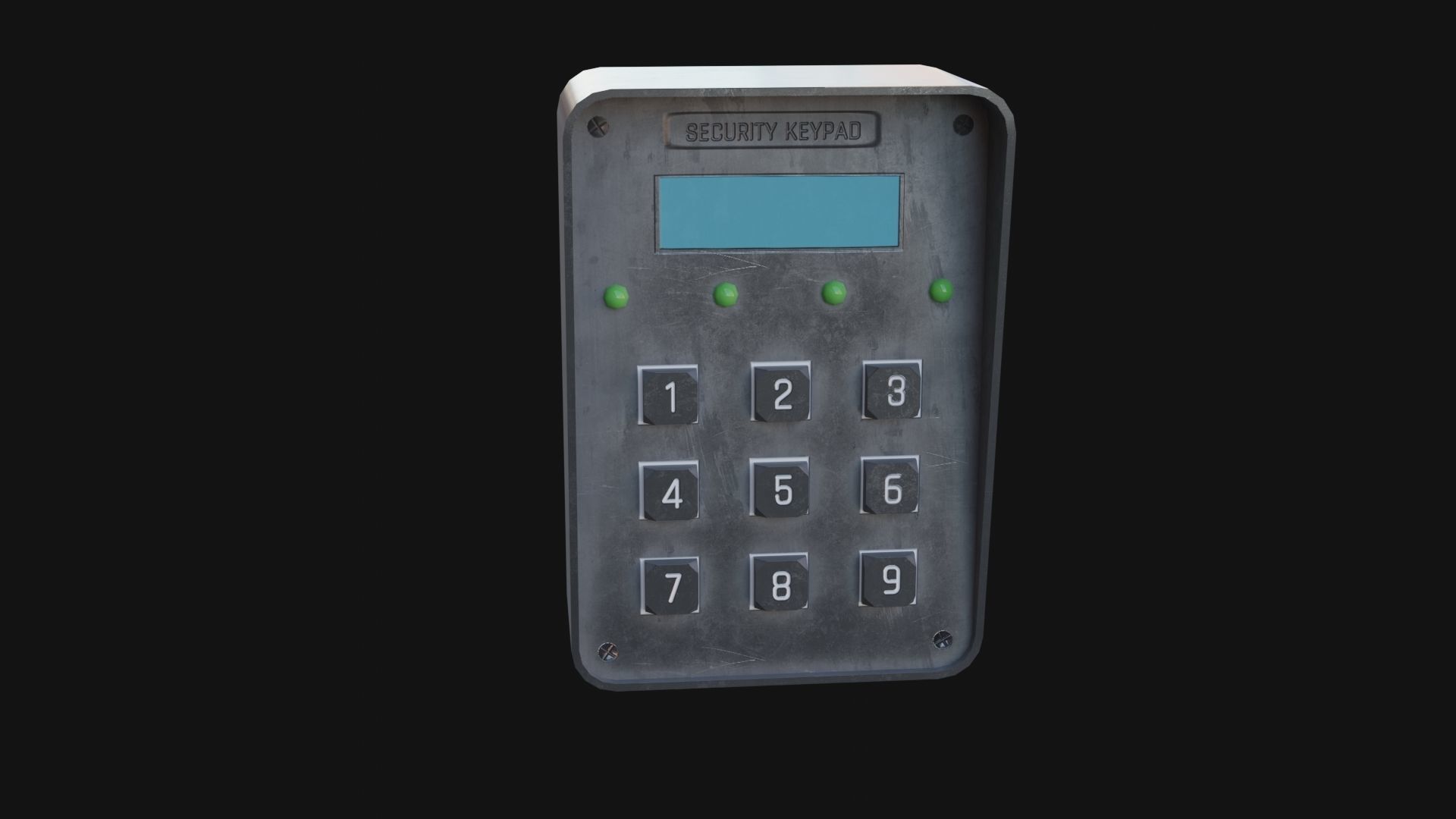 Keypad Lock 3D Model  Low-poly 3D model_1