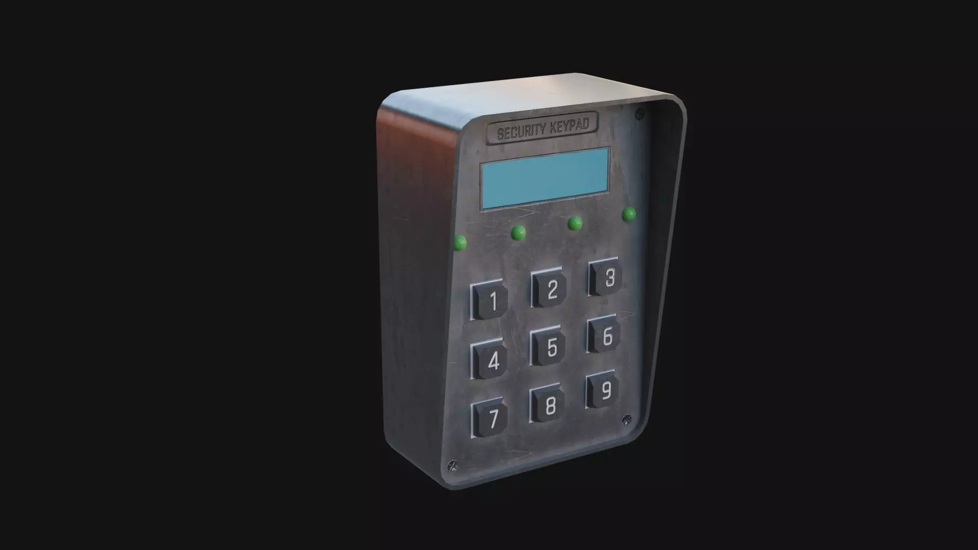 Keypad Lock 3D Model  Low-poly 3D model_0