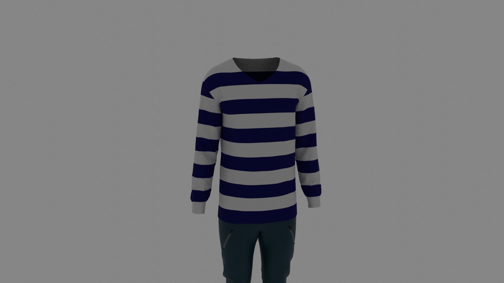 Man Clothes Low-poly 3D model_6