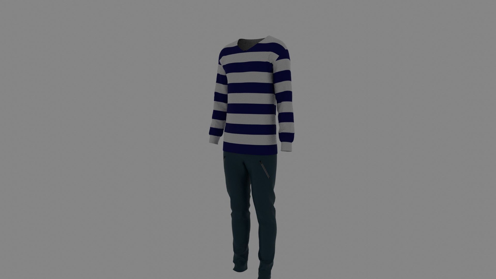 Man Clothes Low-poly 3D model_1