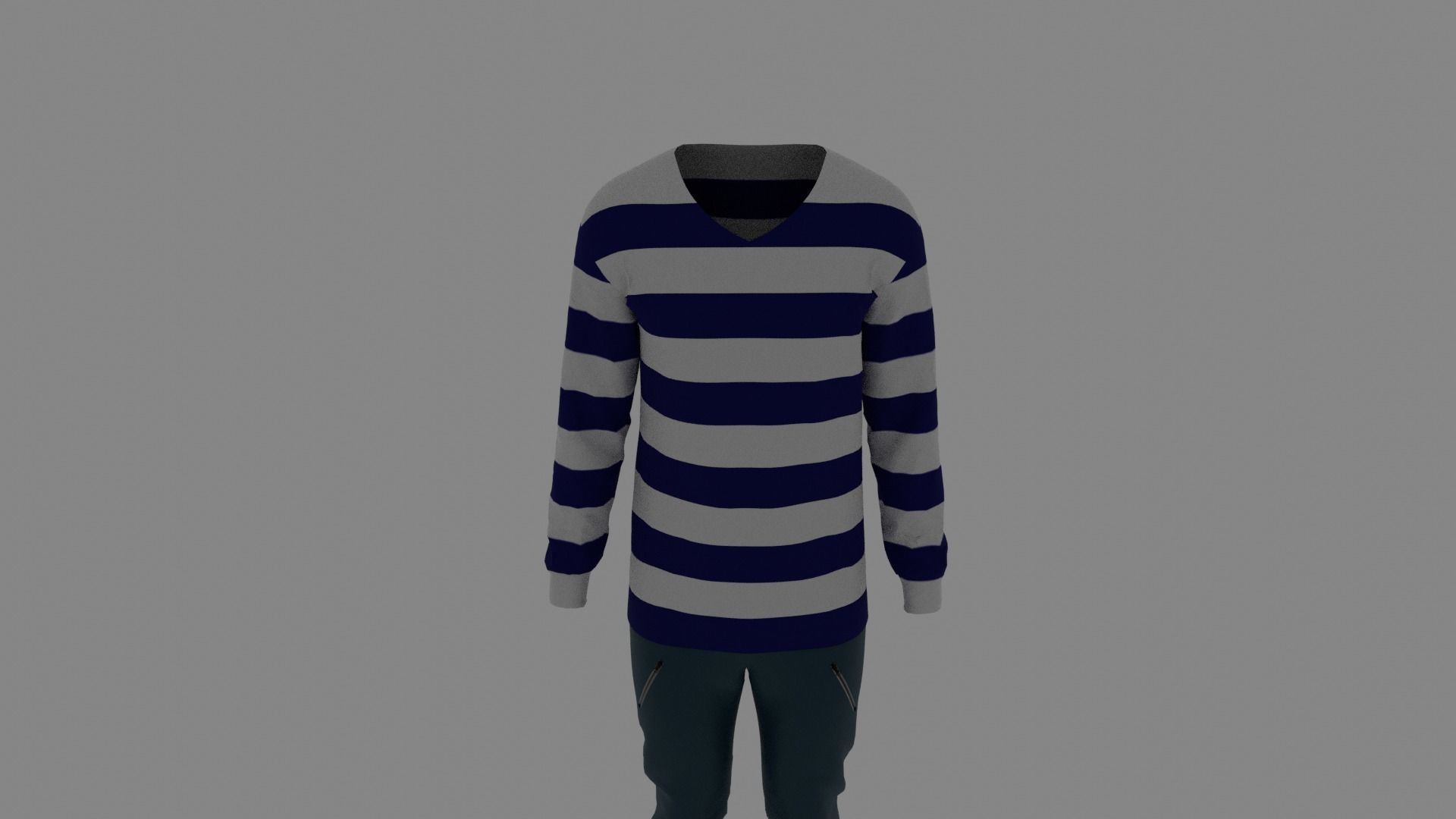 Man Clothes Low-poly 3D model_3