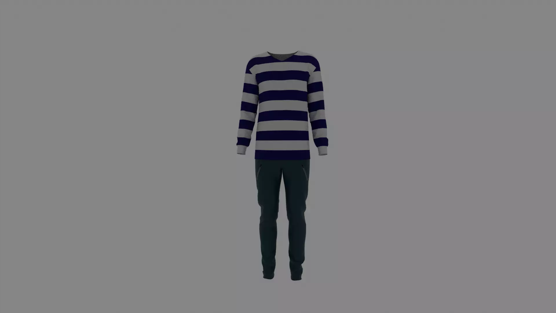 Man Clothes Low-poly 3D model_0