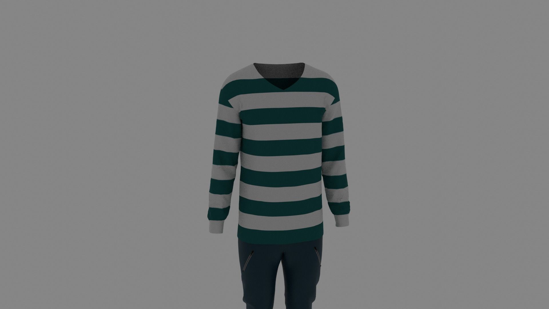 Man Clothes Low-poly 3D model_6