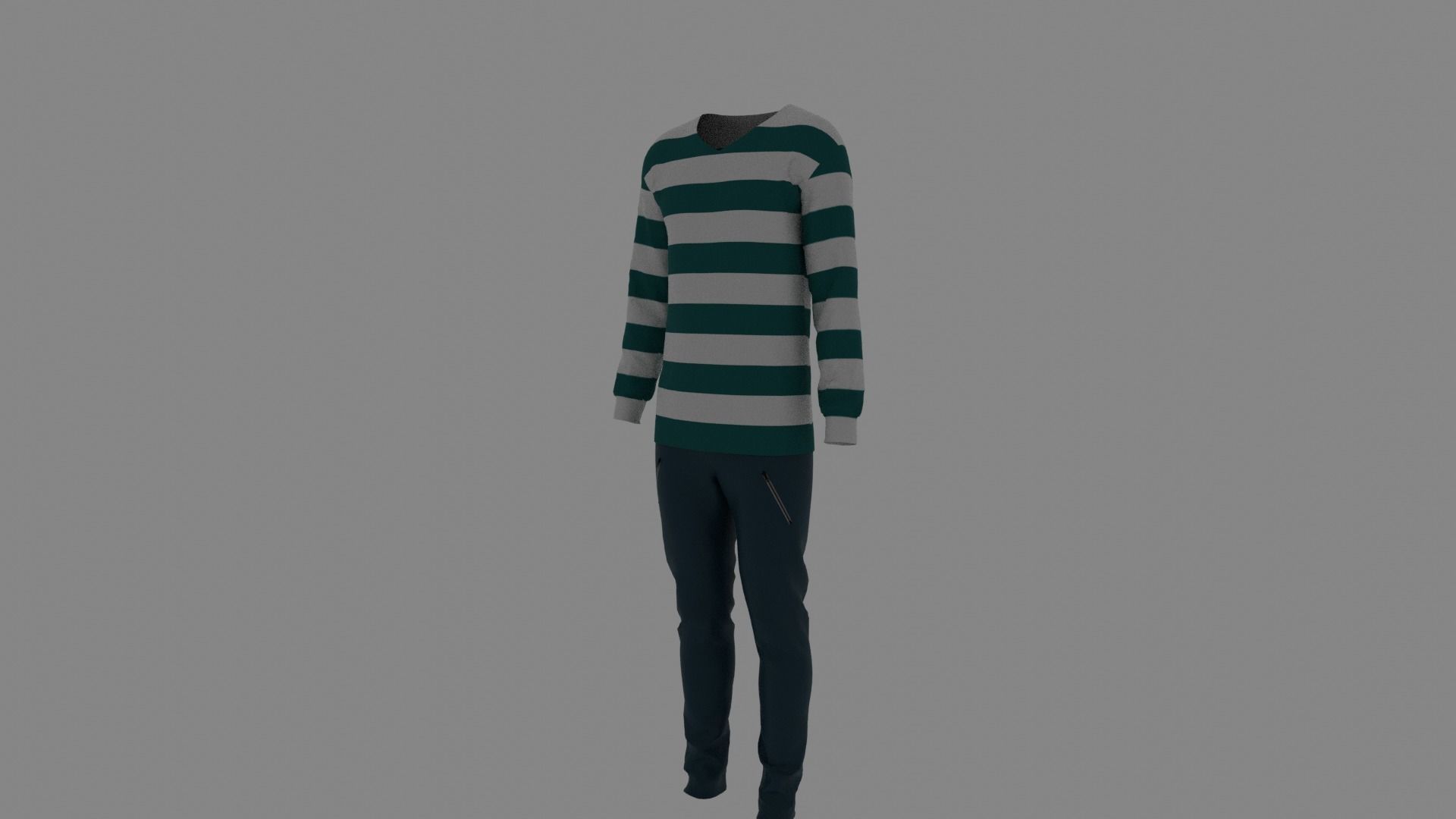 Man Clothes Low-poly 3D model_1