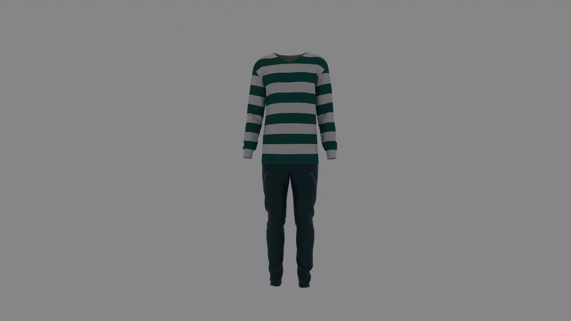 Man Clothes Low-poly 3D model_0
