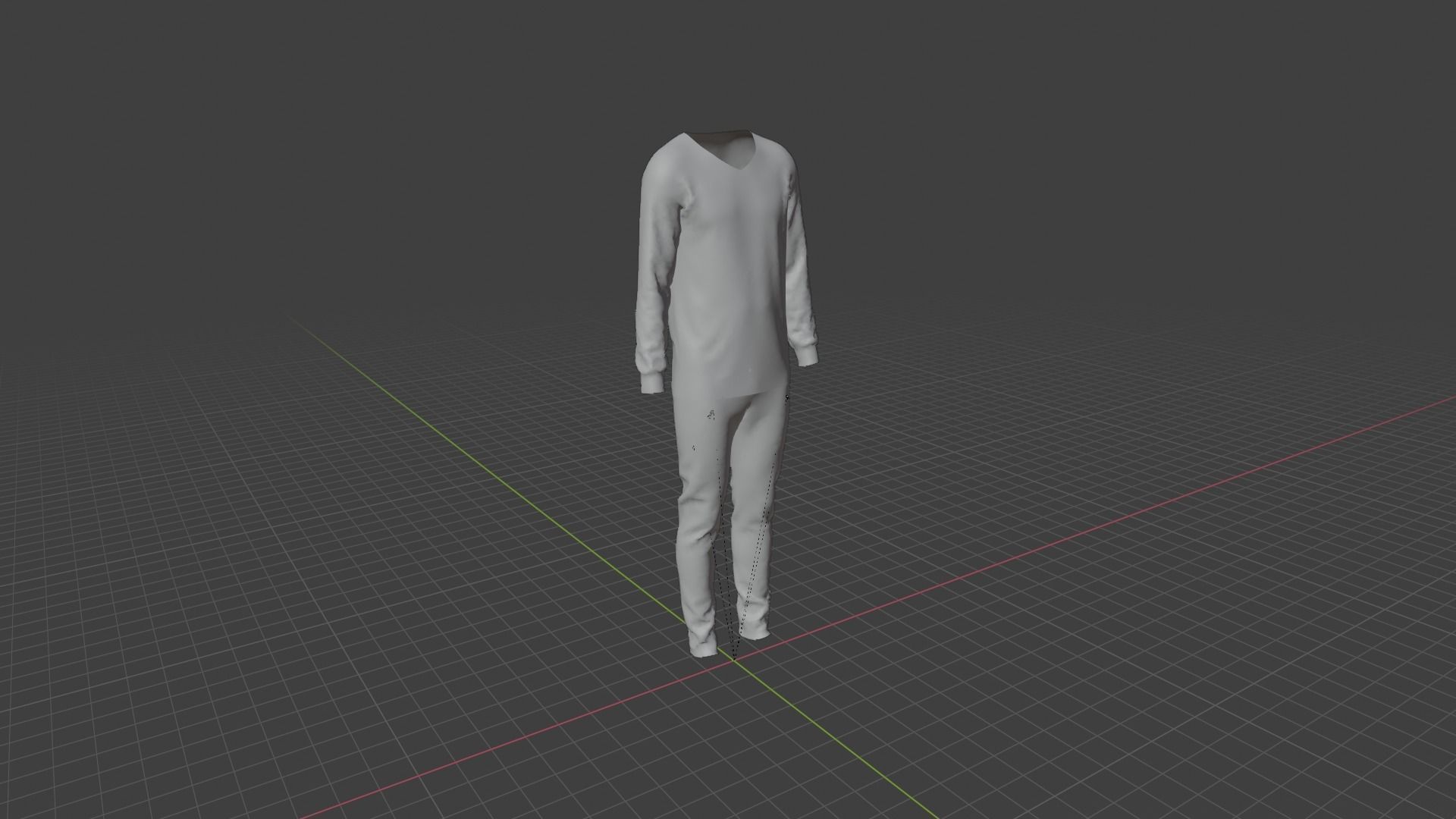 Man Clothes Low-poly 3D model_7