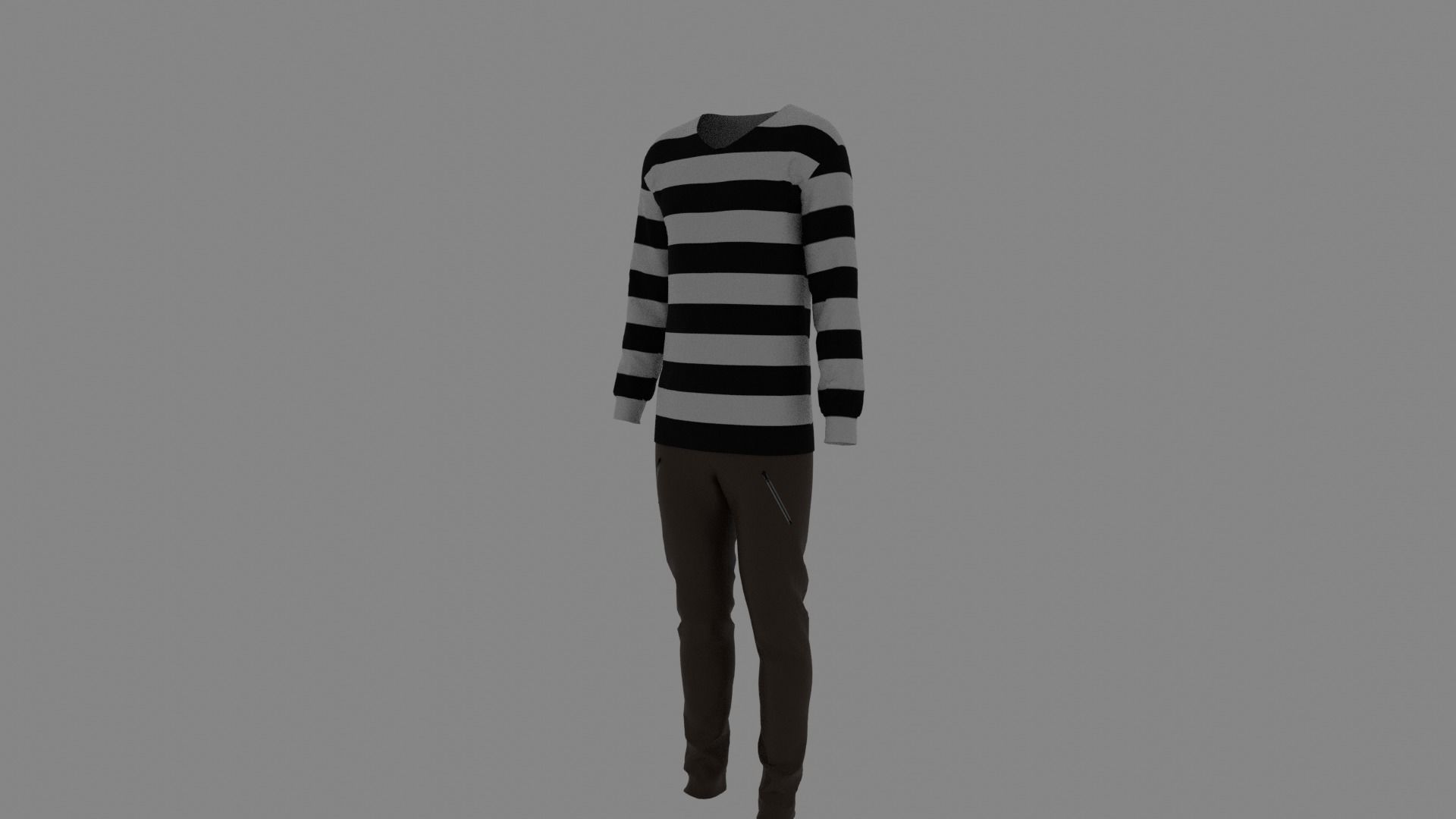 Man Clothes Low-poly 3D model_1