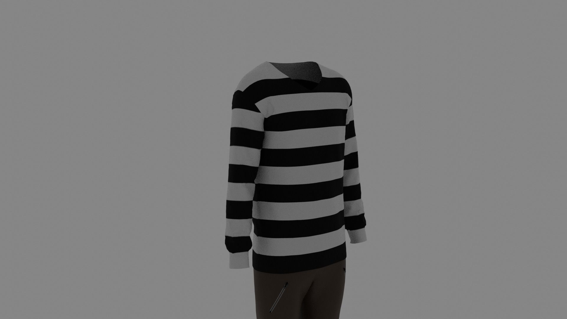Man Clothes Low-poly 3D model_2