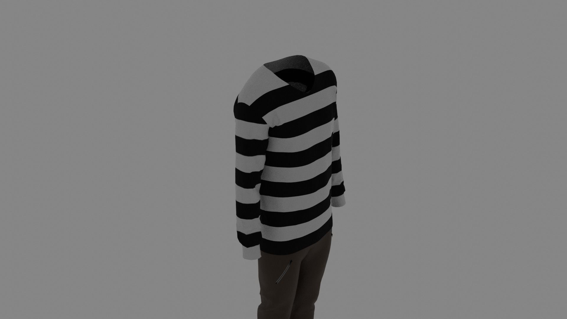 Man Clothes Low-poly 3D model_5