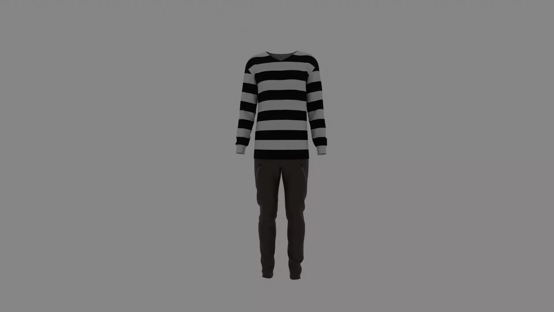 Man Clothes Low-poly 3D model_0