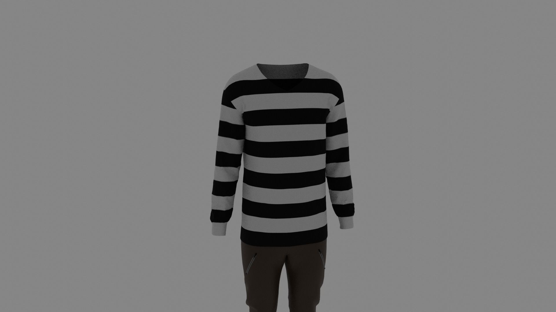 Man Clothes Low-poly 3D model_6